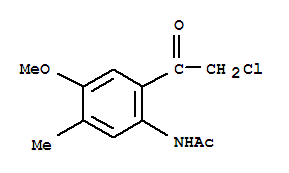 (9CI)-N-[2-(氯乙酰基)-4-甲氧基-5-甲基苯基]-乙酰胺结构式_342803-33-2结构式