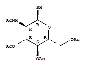 2-乙酰氨基-2-脱氧-3,4,6-三-O-乙酰基-1-硫代-D-吡喃葡萄糖结构式_343925-61-1结构式