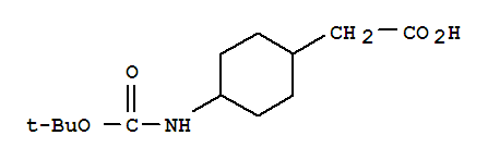 Cyclohexaneacetic acid,4-[[(1,1-dimethylethoxy)carbonyl ]amino]-(9ci) Structure,344933-31-9Structure