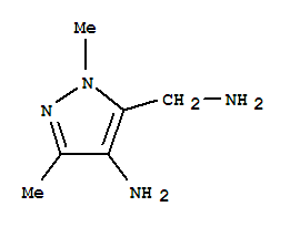 5-(氨基甲基)-1,3-二甲基-1H-吡唑-4-胺结构式_345913-72-6结构式