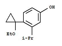 Phenol ,4-(1-ethoxycyclopropyl)-3-(1-methylethyl)-(9ci) Structure,345965-36-8Structure