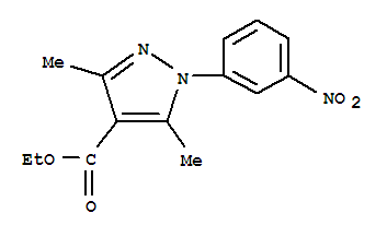 3,5-二甲基-1-(3-硝基苯基)-1H-吡唑-4-羧酸乙酯结构式_346440-86-6结构式