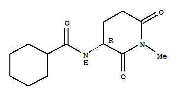 (9CI)-N-[(3R)-1-甲基-2,6-二氧代-3-哌啶基]-环己烷羧酰胺结构式_346585-95-3结构式