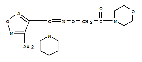 (4-氨基-1,2,5-噁二唑-3-基)(哌啶-1-基)甲酮 1-吗啉羰基甲肟结构式_346645-35-0结构式