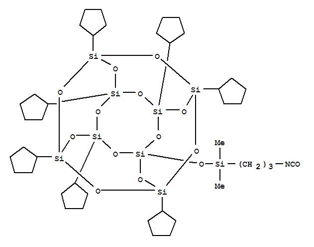 PSS-Isocyanatopropyldimethylsilyloxy-Heptacyclopentyl substituted Structure,352538-81-9Structure