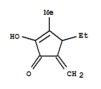 (9Ci)-4-乙基-2-羟基-3-甲基-5-亚甲基-2-环戊烯-1-酮结构式_353475-95-3结构式