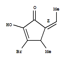 (5z)-(9ci)-3-溴-5-亚乙基-2-羟基-4-甲基-2-环戊烯-1-酮结构式_353476-10-5结构式