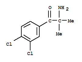 2-氨基-1-(3,4-二氯苯基)-2-甲基-1-丙酮结构式_356033-94-8结构式