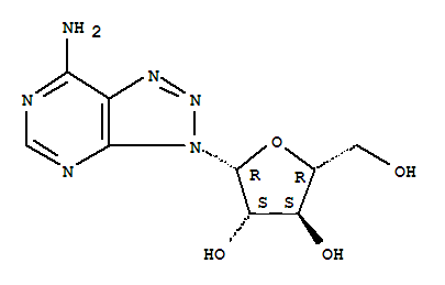 2-(7-氨基三唑并[5,4-d]嘧啶-3-基)-5-(羟基甲基)四氢呋喃-3,4-二醇结构式_35827-88-4结构式