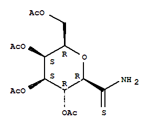 (2R,3S,4S,5R,6R)-2-(乙酰氧基甲基)-6-硫代氨基甲酰四氢-2H-吡喃-3,4,5-三基三乙酸酯结构式_358738-47-3结构式