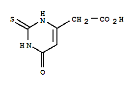 (9ci)-1,2,3,6-四氢-6-氧代-2-硫氧代-4-嘧啶乙酸结构式_35978-12-2结构式