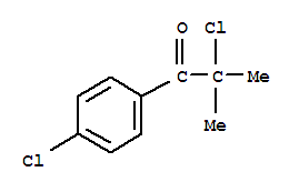 (9ci)-2-氯-1-(4-氯苯基)-2-甲基-1-丙酮结构式_36025-21-5结构式