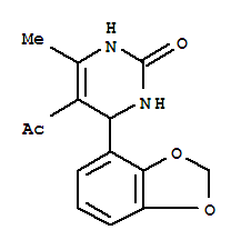 (9ci)-5-乙酰基-4-(1,3-苯并二氧杂环戊烯l-4-基)-3,4-二氢-6-甲基-2(1H)-嘧啶酮结构式_362591-88-6结构式