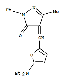 3H-pyrazol-3-one,4-[[5-(diethylamino)-2-furanyl ]methylene]-2,4-dihydro-5-methyl-2-phenyl- Structure,365981-58-4Structure