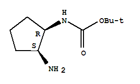 Tert-butyl n-[(1r,2s)-2-aminocyclopentyl]carbamate Structure,365996-19-6Structure