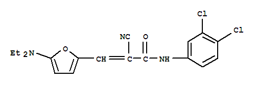 2-Propenamide,2-cyano-n-(3,4-dichlorophenyl)-3-[5-(diethylamino)-2-furanyl ]- Structure,366820-66-8Structure