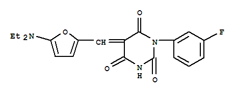 2,4,6(1H,3h,5h)-pyrimidinetrione,5-[[5-(diethylamino)-2-furanyl ]methylene]-1-(3-fluorophenyl)- Structure,366825-50-5Structure