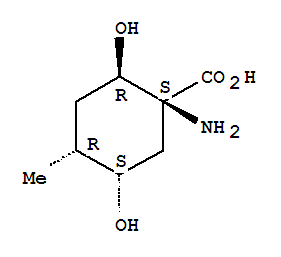 (1R,2S,4S,5R)-1-氨基-2,5-二羟基-4-甲基-环己烷羧酸结构式_367507-94-6结构式