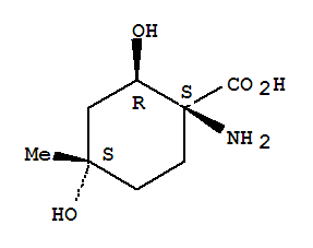 (1R,2S,4R)-Rel-1-氨基-2,4-二羟基-4-甲基-环己烷羧酸结构式_367507-95-7结构式