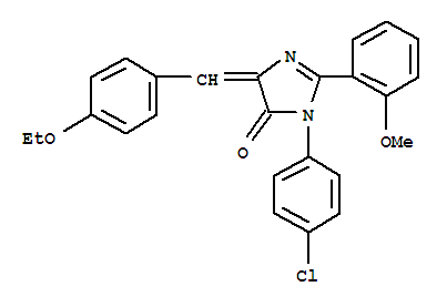 4H-imidazol-4-one,3-(4-chlorophenyl)-5-[(4-ethoxyphenyl)methylene]-3,5-dihydro-2-(2-methoxyphenyl)- Structure,369623-50-7Structure