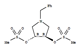 (3R,4r)-1-benzyl-3,4-pyrrolidinediyl dimethanesulfonate Structure,380357-38-0Structure