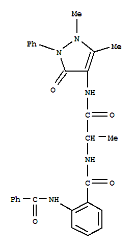 (9ci)-2-(苯甲酰基氨基)-n-[2-[(2,3-二氢-1,5-二甲基-3-氧代-2-苯基-1H-吡唑-4-基)氨基]-1-甲基-2-氧代乙基]-苯甲酰胺结构式_384344-81-4结构式