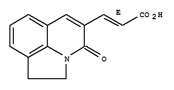 3-(1,2-二氢-4-氧代-吡咯并-[3,2,1-ij]-喹啉-5-基)-(2e)-丙酸结构式_386715-45-3结构式