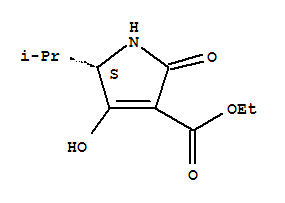 1H-pyrrole-3-carboxylic acid,2,5-dihydro-4-hydroxy-5-(1-methylethyl)-2-oxo-,ethyl ester,(5s)-(9ci) Structure,386758-76-5Structure