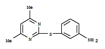 2-[(3-氨基苯基)硫代]-4,6-二甲基嘧啶结构式_387358-42-1结构式