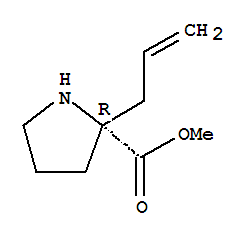 (R)-2-(2-丙烯基)-2-羧基甲基-吡咯烷结构式_389127-43-9结构式