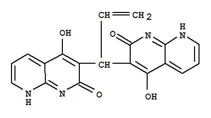 1,8-Naphthyridin-2(1h)-one,3,3-(2-propenylidene)bis[4-hydroxy-(9ci) Structure,393127-51-0Structure