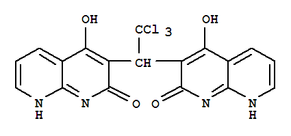 (9ci)-3,3-(2,2,2-三氯亚乙基)双[4-羟基-1,8-萘啶-2(1h)-酮结构式_393127-70-3结构式