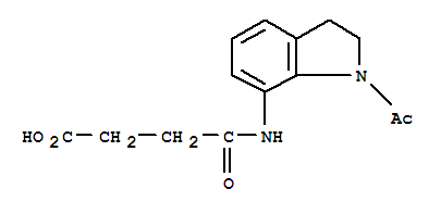 4-[(1-乙酰基-2,3-二氢-1H-吲哚-7-基)氨基]-4-氧代丁酸结构式_394654-07-0结构式