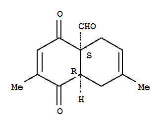 (4Ar,8As)-Rel-(9Ci)-1,5,8,8A-四氢-2,7-二甲基-1,4-二氧代-4A(4H)-萘羧醛结构式_395643-36-4结构式