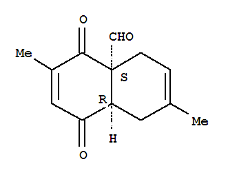 (4Ar,8As)-Rel-(9Ci)-1,5,8,8A-四氢-3,7-二甲基-1,4-二氧代-4A(4H)-萘羧醛结构式_395643-38-6结构式