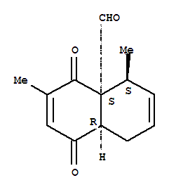 (4Ar,5R,8As)-Rel-(9Ci)-1,5,8,8A-四氢-3,5-二甲基-1,4-二氧代-4A(4H)-萘羧醛结构式_395643-39-7结构式