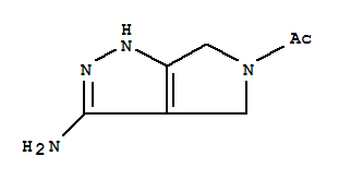 (9CI)-5-乙酰基-1,4,5,6-四氢-吡咯并[3,4-c]吡唑-3-胺结构式_398491-60-6结构式