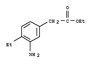 Benzeneacetic acid, 3-amino-4-ethyl-, ethyl ester (9ci) Structure,400648-69-3Structure