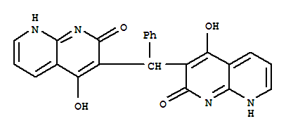 1,8-Naphthyridin-2(1h)-one,3,3-(phenylmethylene)bis[4-hydroxy-(9ci) Structure,401938-32-7Structure