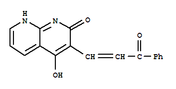 (9ci)-4-羟基-3-(3-氧代-3-苯基-1-丙烯基)-1,8-萘啶-2(1h)-酮结构式_401938-37-2结构式