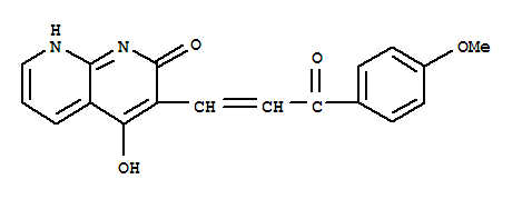 (9ci)-4-羟基-3-[3-(4-甲氧基苯基)-3-氧代-1-丙烯基]-1,8-萘啶-2(1h)-酮结构式_401938-46-3结构式