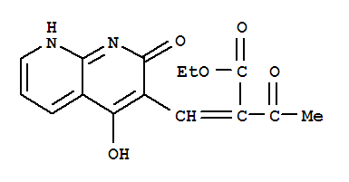 (9ci)-2-[(1,2-二氢-4-羟基-2-氧代-1,8-萘啶-3-基)亚甲基]-3-氧代-丁酸乙酯结构式_401938-64-5结构式