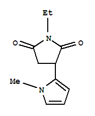 (9ci)-1-乙基-3-(1-甲基-1H-吡咯-2-基)-2,5-吡咯烷二酮结构式_402482-70-6结构式