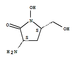 (3s,5s)-(9ci)-3-氨基-1-羟基-5-(羟基甲基)-2-吡咯烷酮结构式_402579-37-7结构式