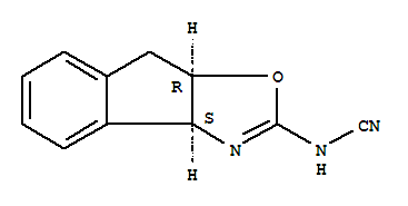 (9ci)-[(3as,8ar)-3a,8a-二氢-8h-茚并[1,2-d]噁唑-2-基]-氨腈结构式_404942-39-8结构式