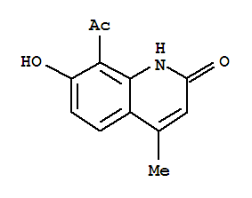 2(1H)-quinolinone, 8-acetyl-7-hydroxy-4-methyl-(9ci) Structure,406699-89-6Structure