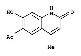 2(1H)-quinolinone, 6-acetyl-7-hydroxy-4-methyl-(9ci) Structure,406699-90-9Structure