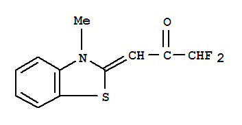 (9ci)-1,1-二氟-3-(3-甲基-2(3h)-苯并噻唑)-2-丙酮结构式_41131-04-8结构式