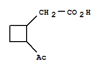 (9ci)-2-乙酰基-环丁烷乙酸结构式_412011-44-0结构式