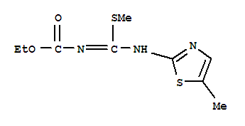 (9ci)-[[(5-甲基-2-噻唑)亚氨基](甲基硫代)甲基]-氨基甲酸乙酯结构式_41228-19-7结构式